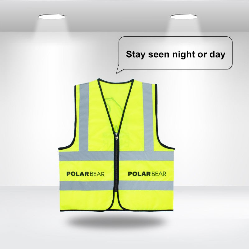 Safety Vest With Zipper Closure - Dubai Banners