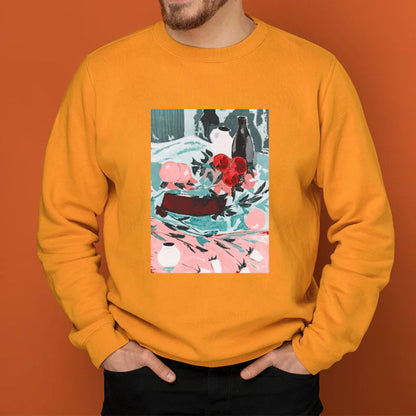 Custom Crew Neck Fleece-Off-Set Print