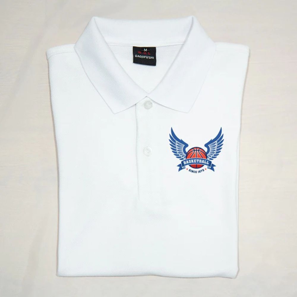 Men's Polo Shirt-Off-Set Print