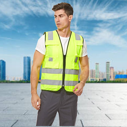 Safety Vest With Zipper Closure