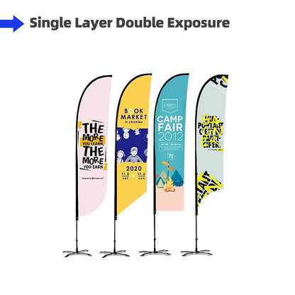 Duplex Printing Advertising Flag-Blade - Dubai Banners